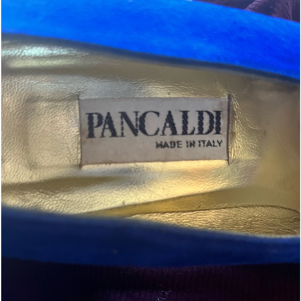 Vintage Pancaldi 1888 Cobalt Blue Suede Pumps~ Size 8.5 - Picture 8 of 9